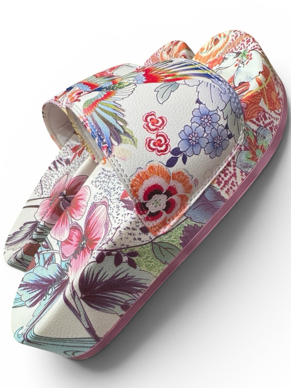 Johnny Was Slides, McDreamer Platform Floral Tropical Print Size 7 - Picture 4 of 14